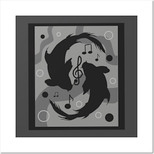 "Koi Fish and Treble Clef" Posters and Art